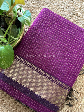 Maheshwari Zari Checkered Sarees