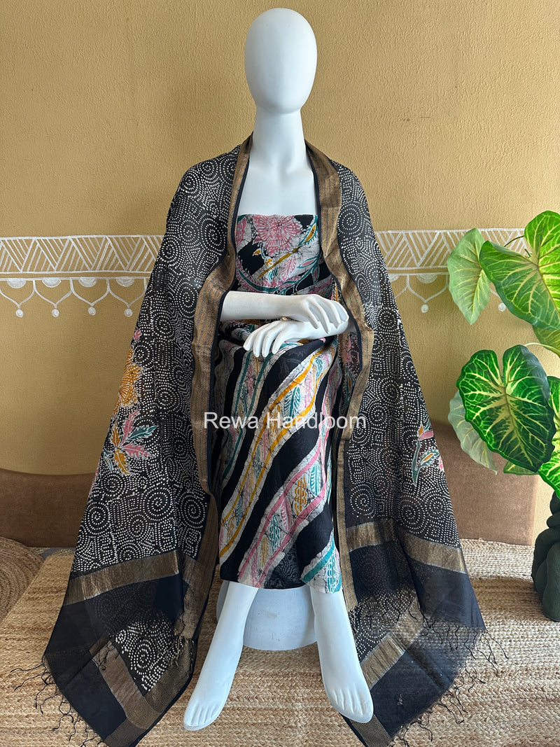 Maheshwari Batik Printed Dress Material