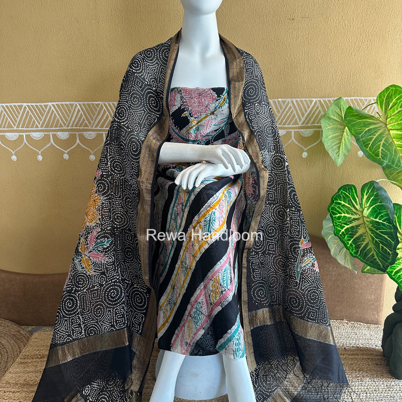 Maheshwari Batik Printed Dress Material