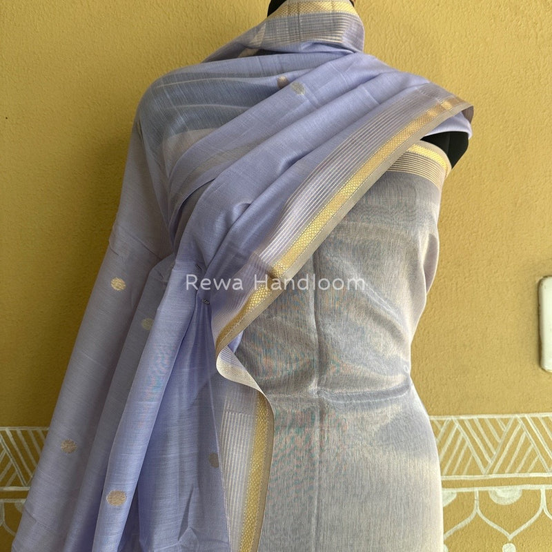 Maheshwari Lavender Tissue Dress Material TTD011