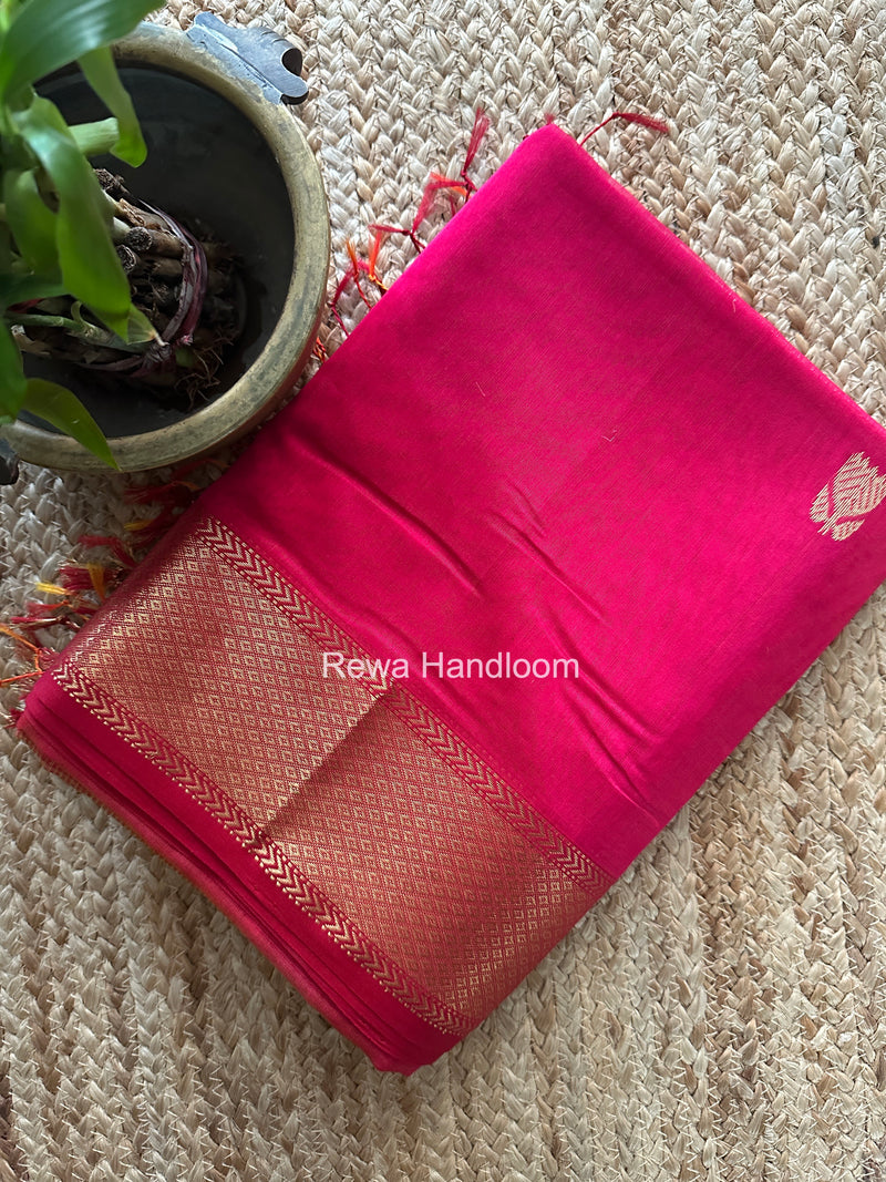 Maheshwari Fuchsia Pink Lotus Butta Saree LLBS076