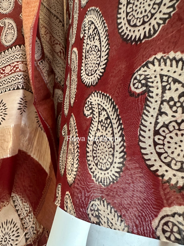 Bagh Print Top-Dupatta Set