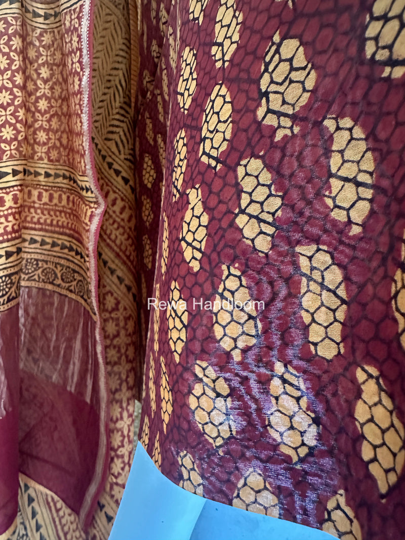 Bagh Print Top-Dupatta Set
