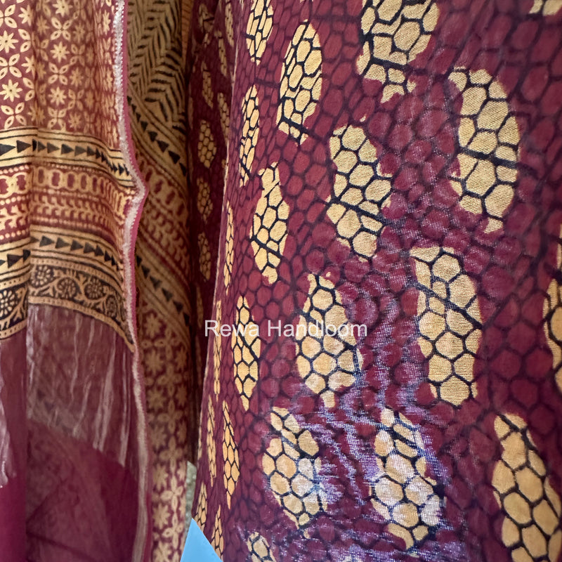Bagh Print Top-Dupatta Set