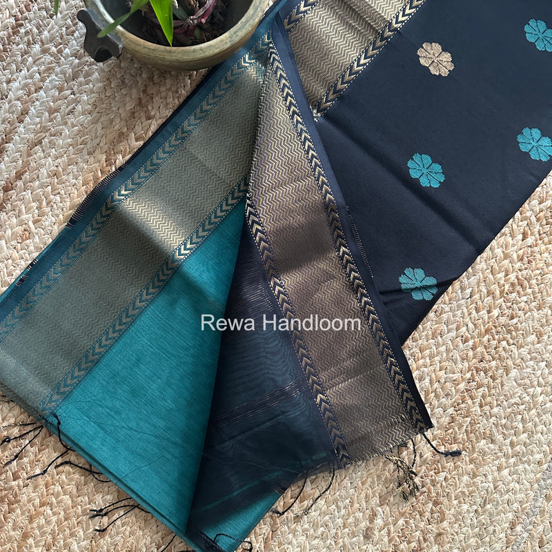 Maheshwari Mint Green Lotus Butta Saree LBS0121