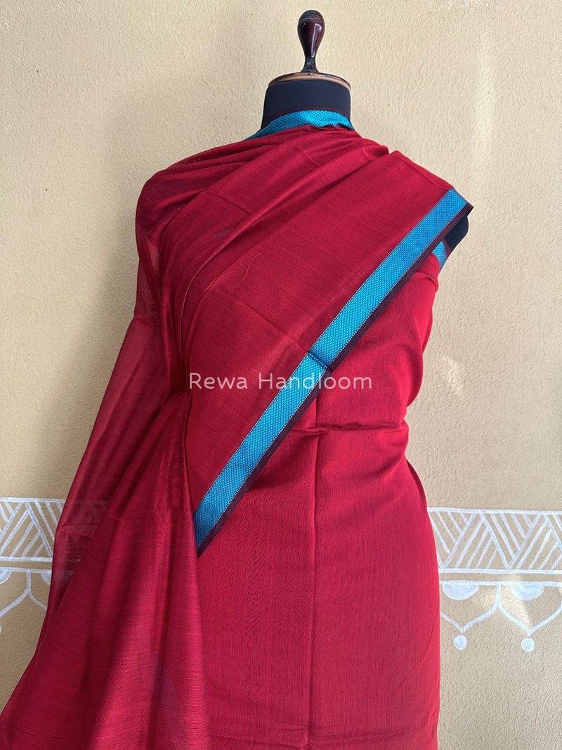Maheshwari Red Top-Dupatta Suit SBTD07