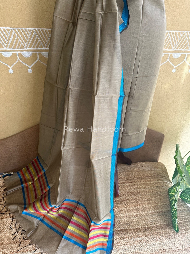 Maheshwari Beige Top-Dupatta Suit SBTD01