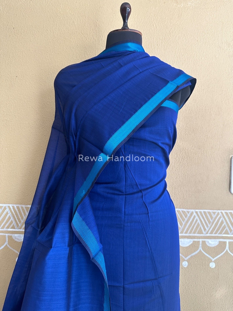 Maheshwari Navy Blue Top-Dupatta Suit SBTD02