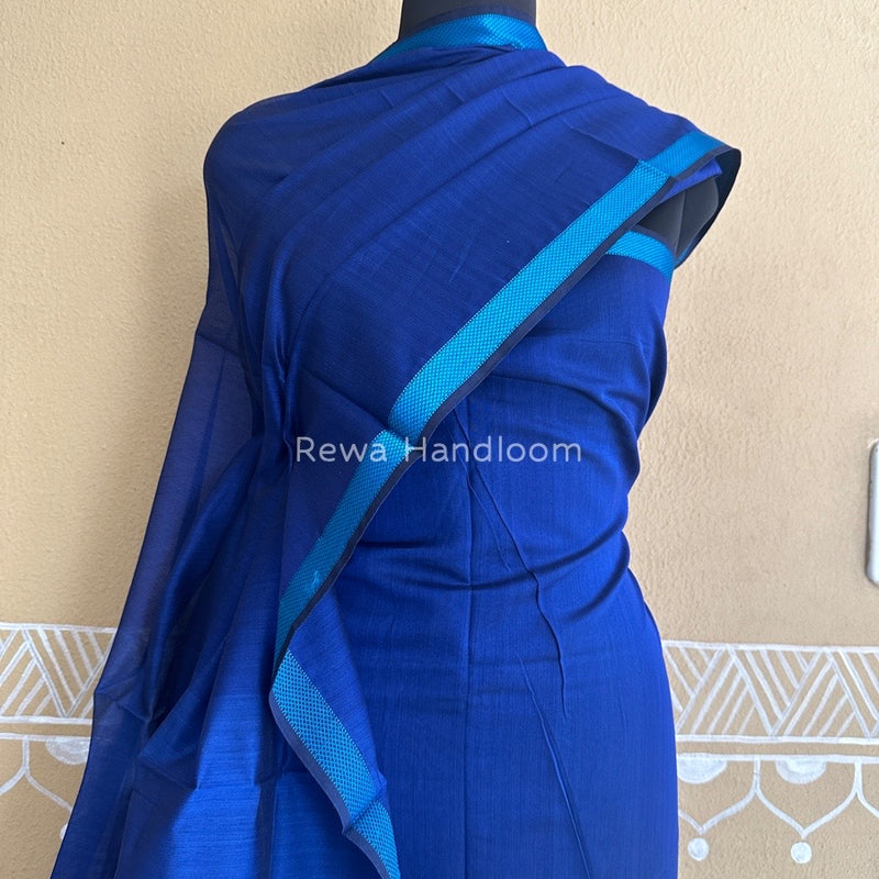 Maheshwari Navy Blue Top-Dupatta Suit SBTD02