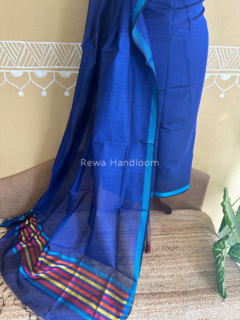 Maheshwari Navy Blue Top-Dupatta Suit SBTD02