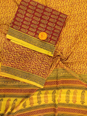 Red- Yellow Bagh Print Suit