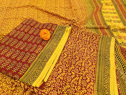Red- Yellow Bagh Print Suit