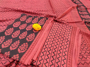 Black- Pink Bagh Print Suit