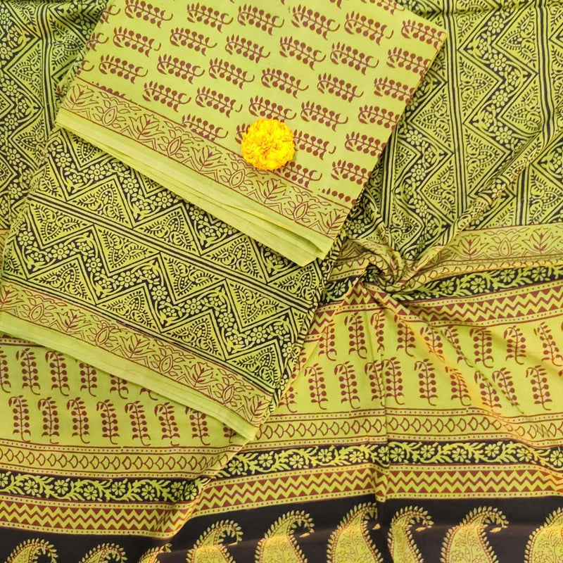 Green Bagh Print Suit