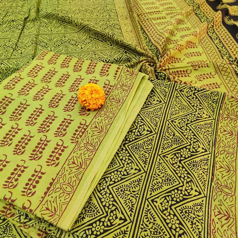 Green Bagh Print Suit