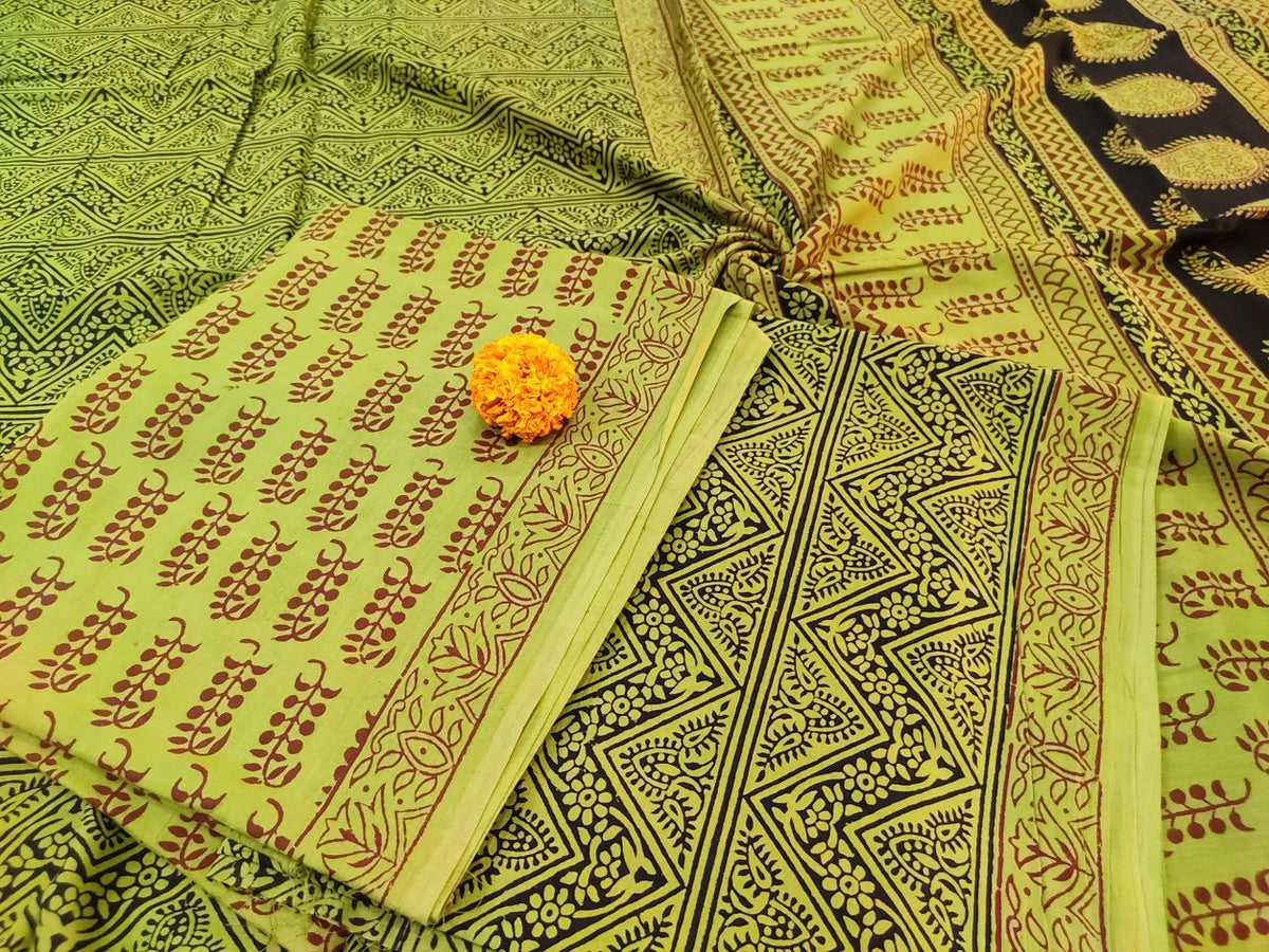 Green Bagh Print Suit