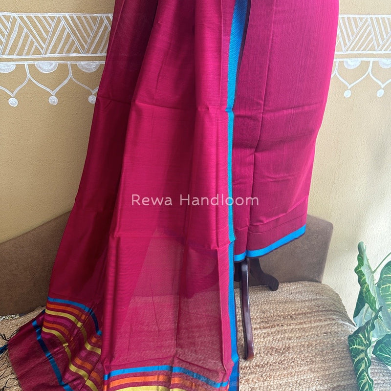 Maheshwari Rani Pink Top-Dupatta Suit SBTD04