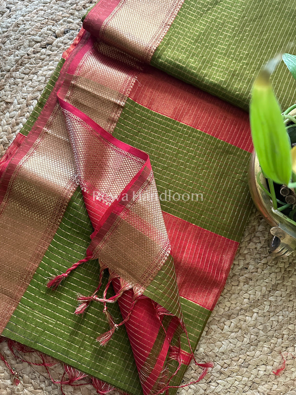 Maheshwari Zari Checks Saree