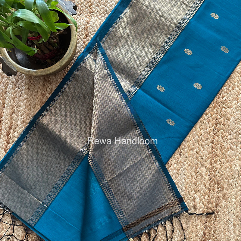 Maheshwari Rama Flower Skirt Butti Saree ZSB0146