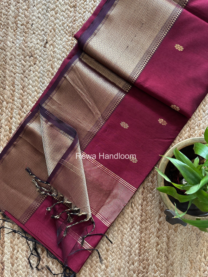 Maheshwari Flower Skirt Butti Saree