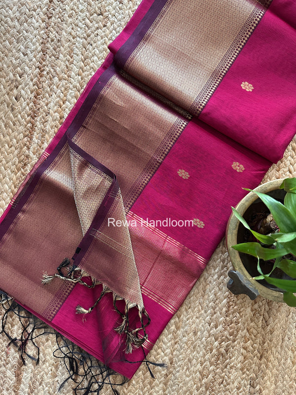Maheshwari Flower Skirt Butti Saree
