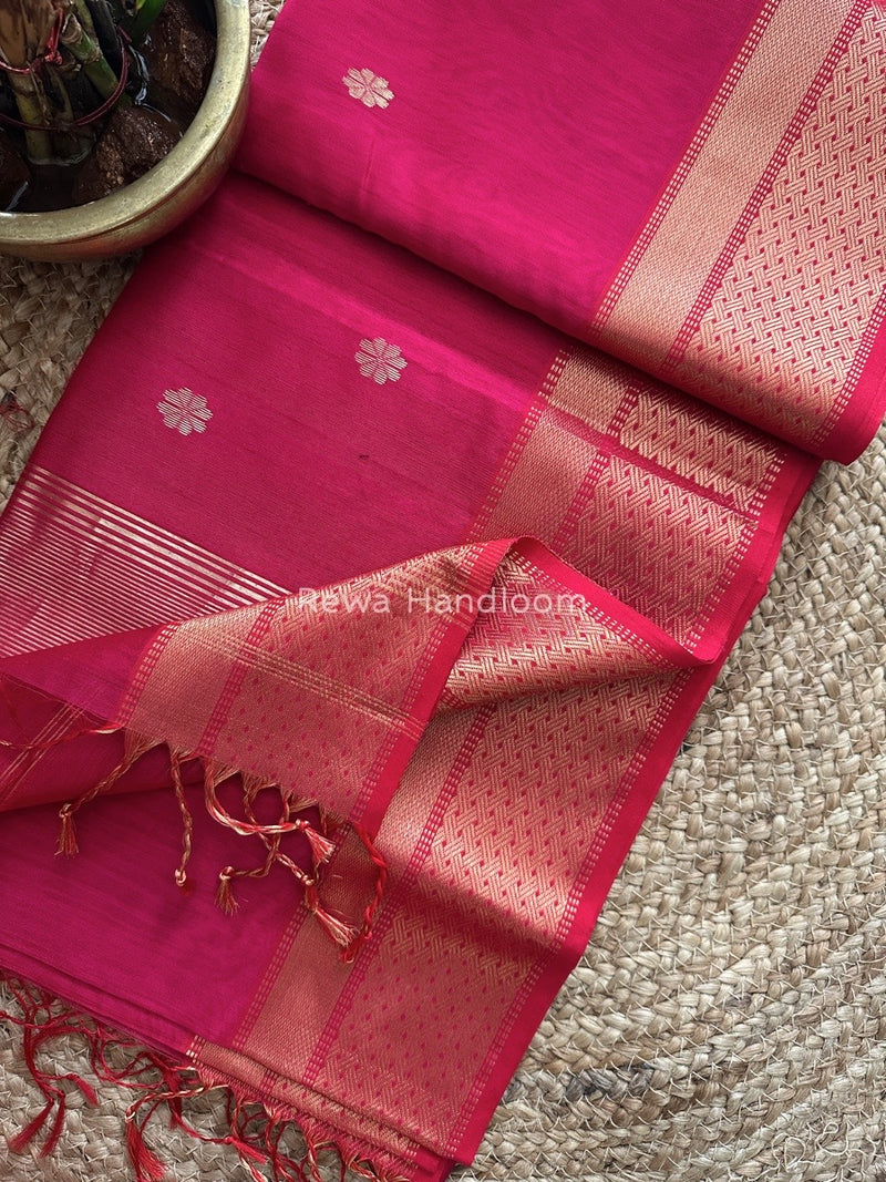 Zari Butti Maheshwari Saree