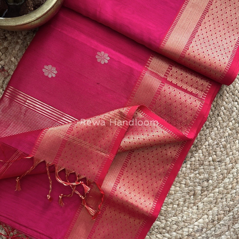 Zari Butti Maheshwari Saree