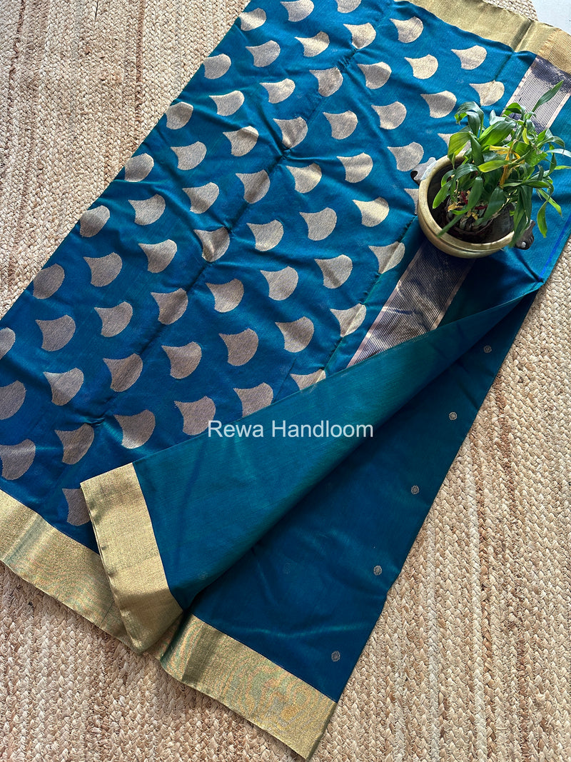 Morpankhi Chanderi Butta Silk Saree BSC028