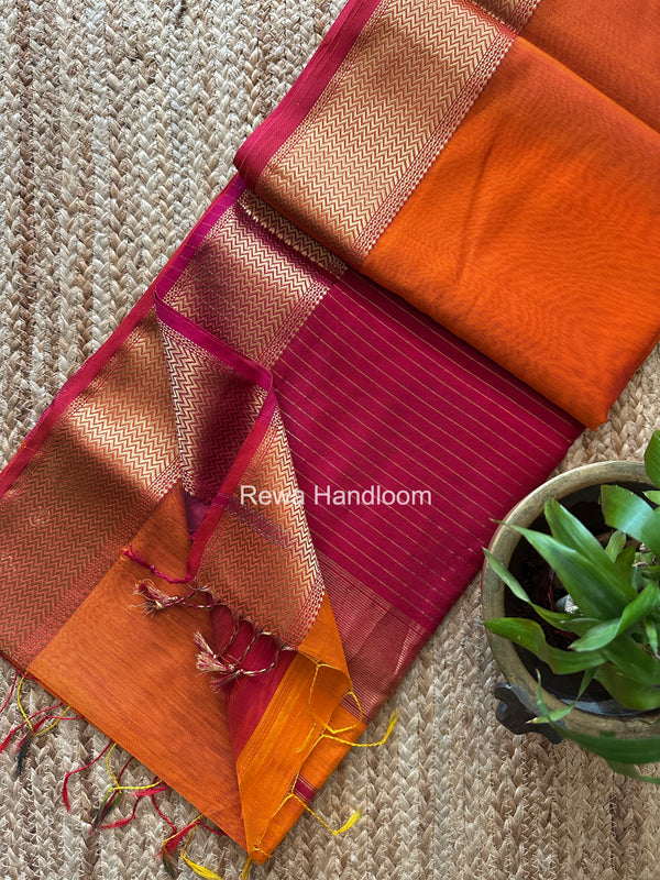 Maheshwari Shaded Plain Saree