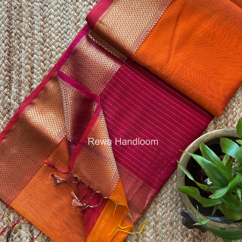 Maheshwari Shaded Plain Saree