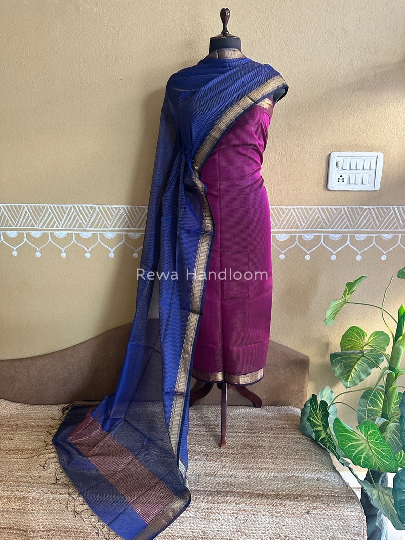 Maheshwari Tissue Top-Dupatta