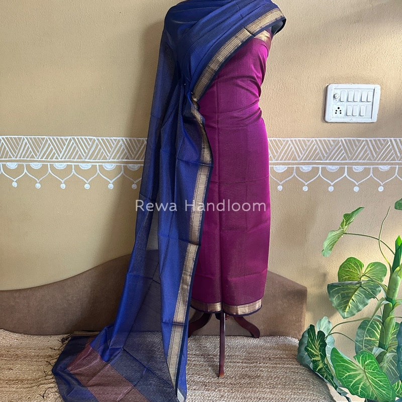 Maheshwari Tissue Top-Dupatta