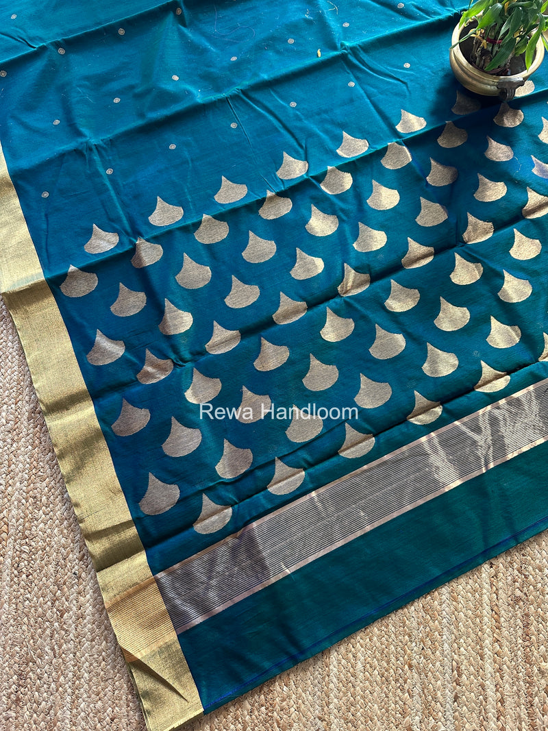 Morpankhi Chanderi Butta Silk Saree BSC028