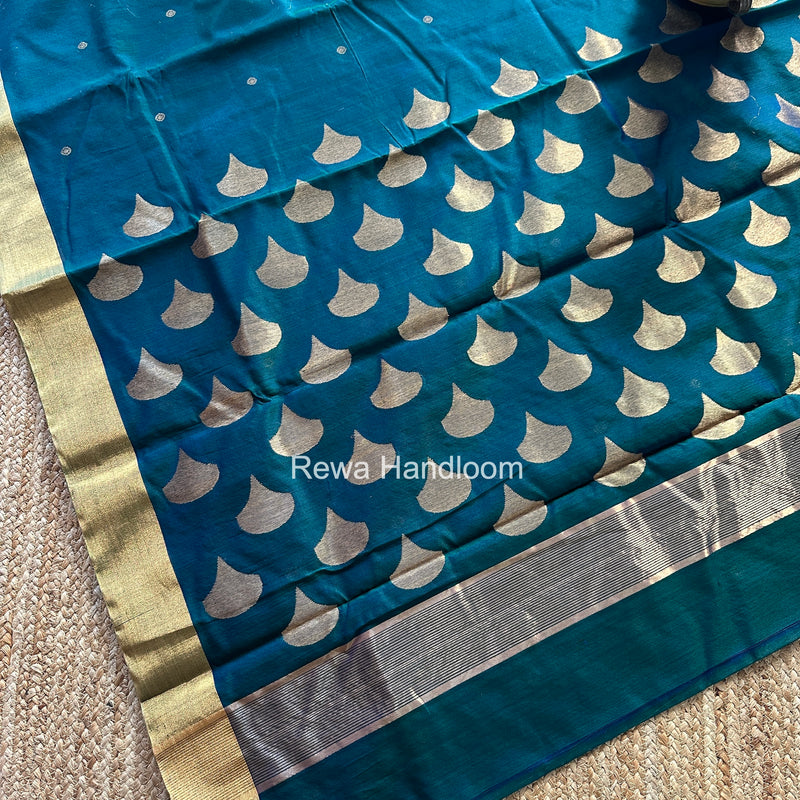 Morpankhi Chanderi Butta Silk Saree BSC028