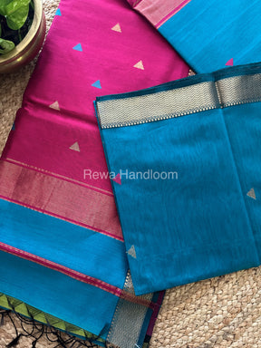 Rama Green Motifs ~ Maheshwari Saree-SBT07