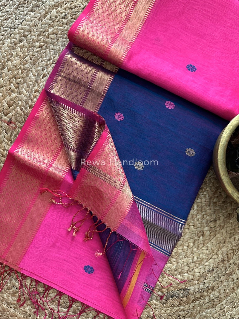 Zari Butti Maheshwari Saree