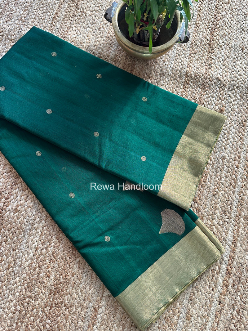 Chanderi Butta Zari Border Saree