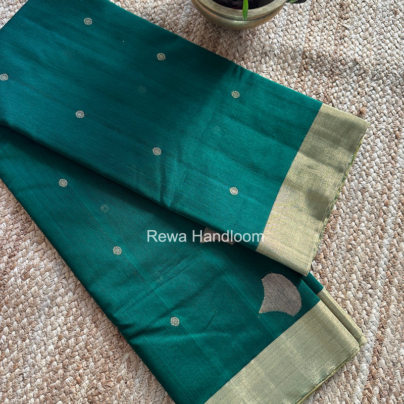 Chanderi Butta Zari Border Saree