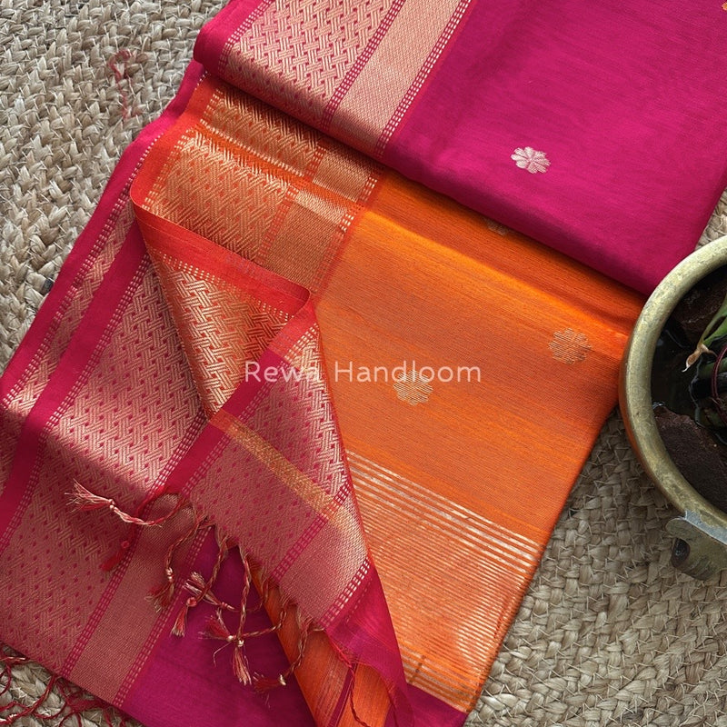 Zari Butti Maheshwari Saree