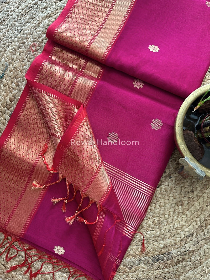 Zari Butti Maheshwari Saree
