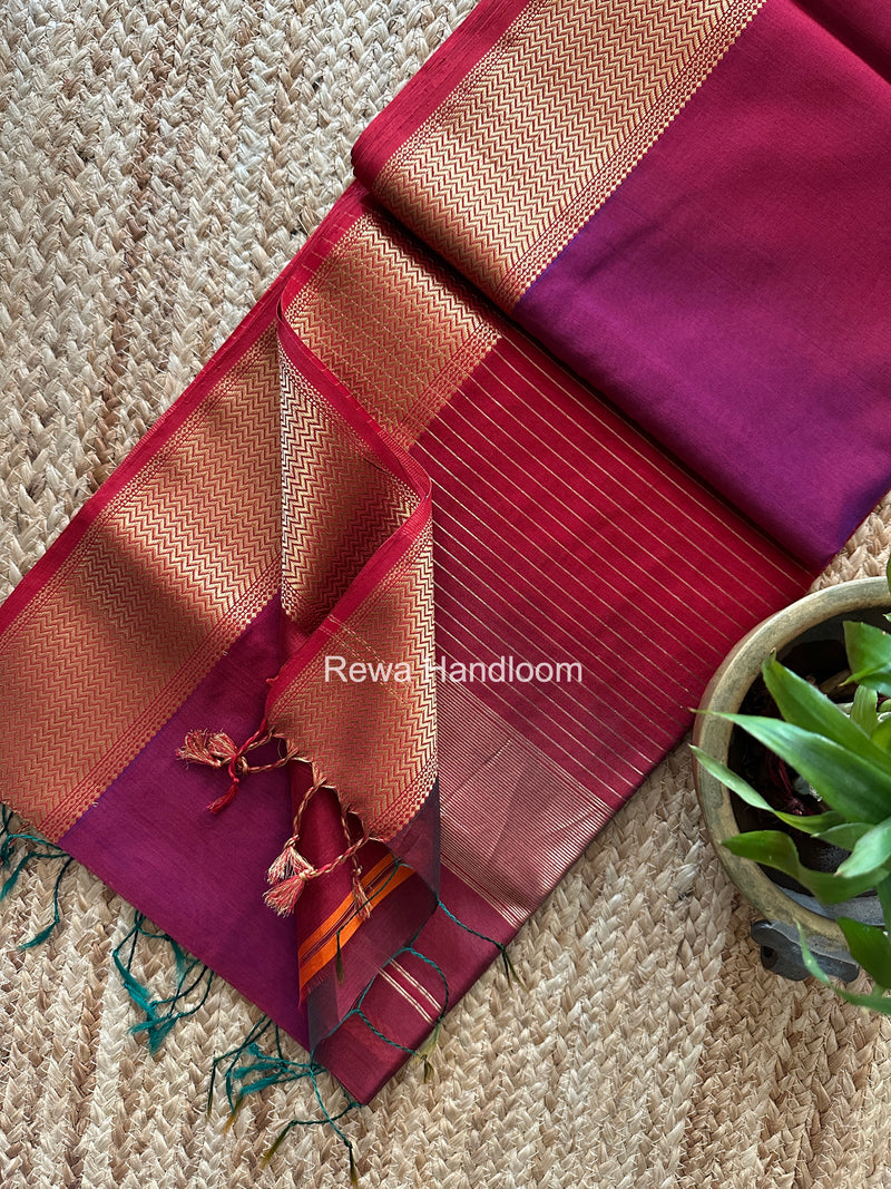 Maheshwari Shaded Plain Saree