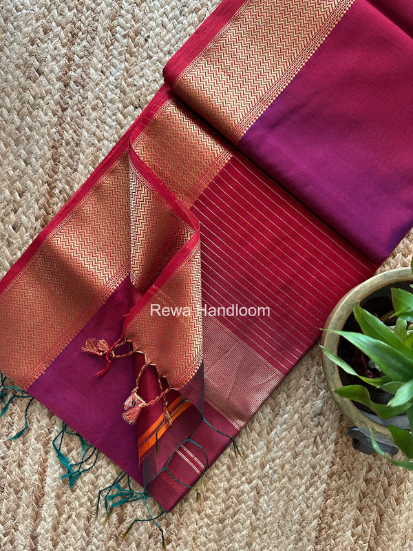 Maheshwari Shaded Plain Saree