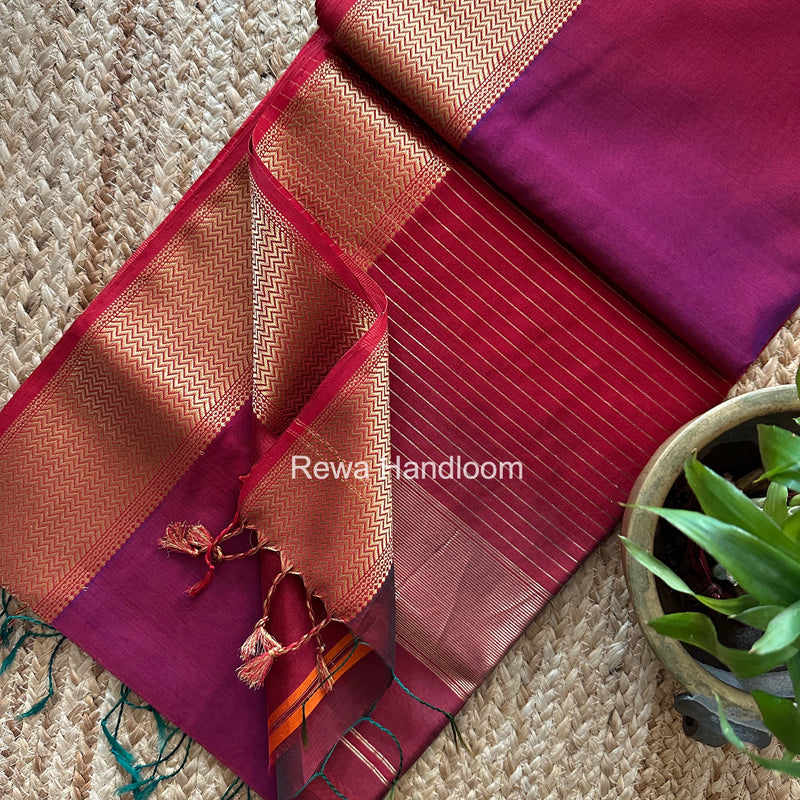 Maheshwari Shaded Plain Saree