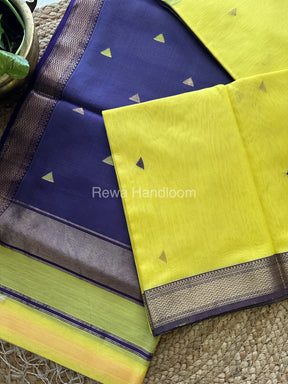 Yellow Motifs ~ Maheshwari Saree-SBT010