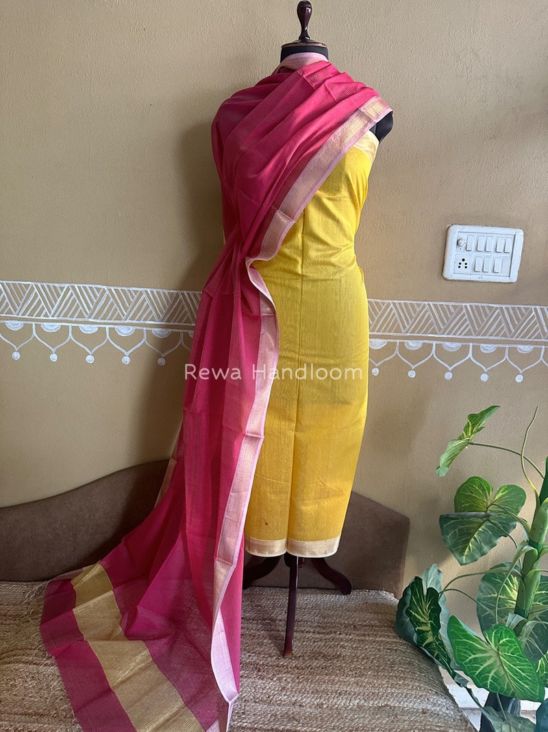 Maheshwari Tissue Top-Dupatta