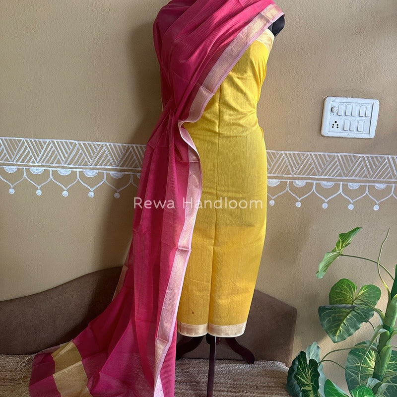 Maheshwari Tissue Top-Dupatta