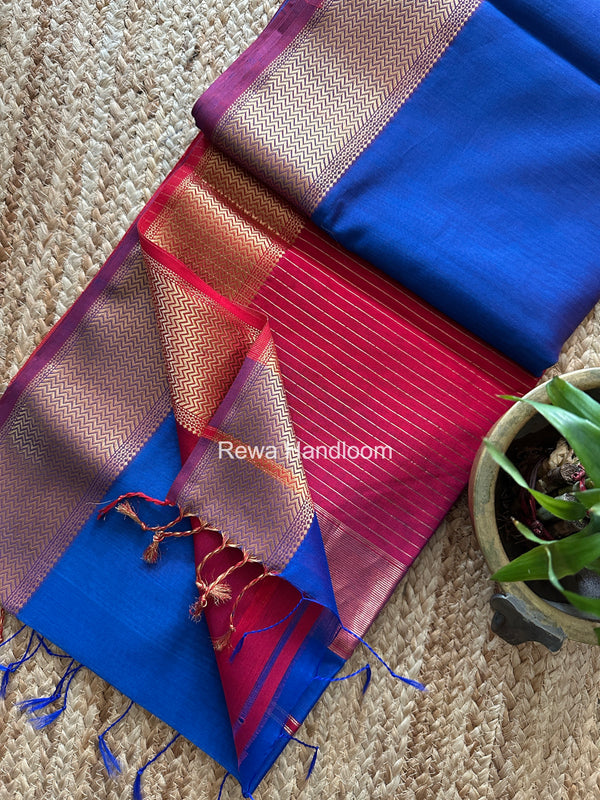 Maheshwari Shaded Plain Saree