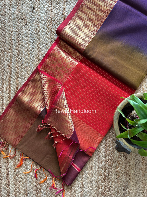 Maheshwari Shaded Plain Saree