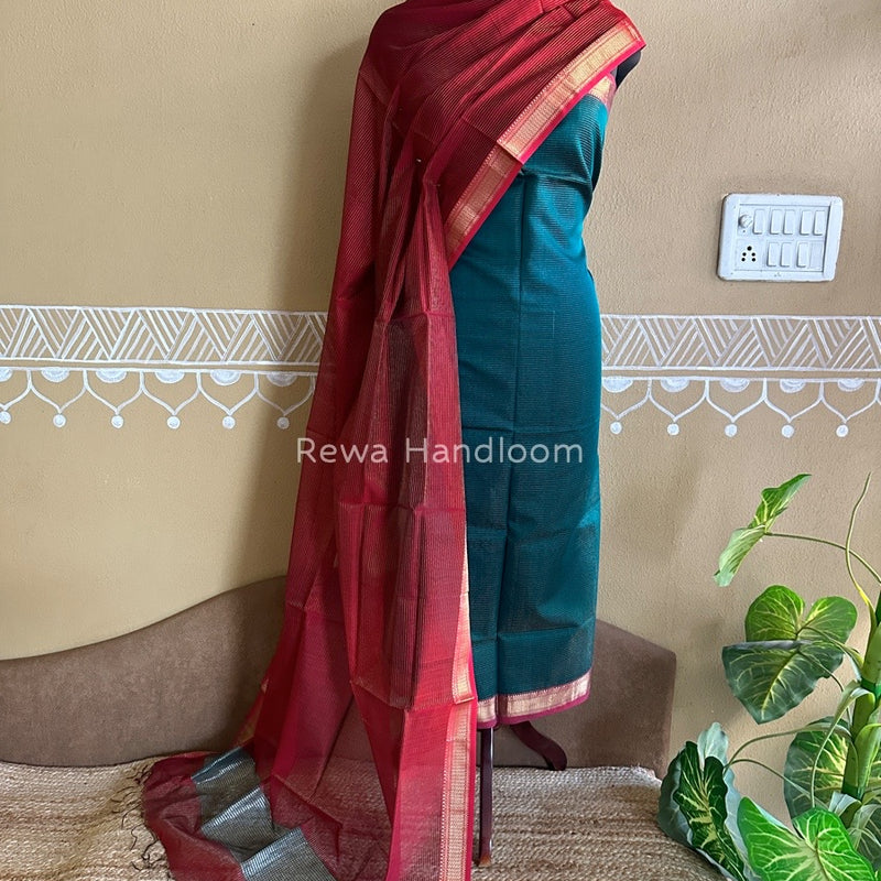 Maheshwari Tissue Top-Dupatta