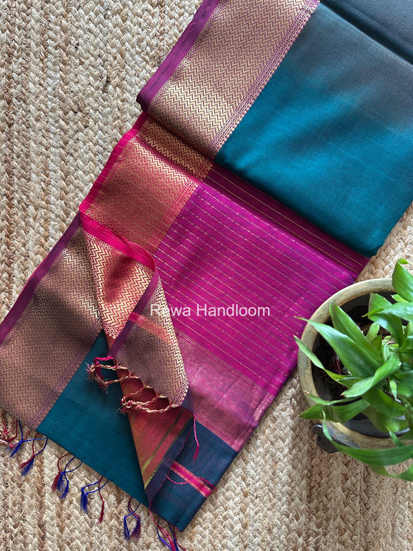 Maheshwari Shaded Plain Saree